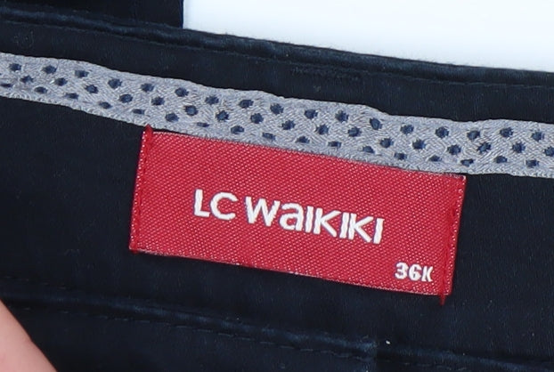 LC Waikiki Women's Navy Trousers Size 8 Straight Fit