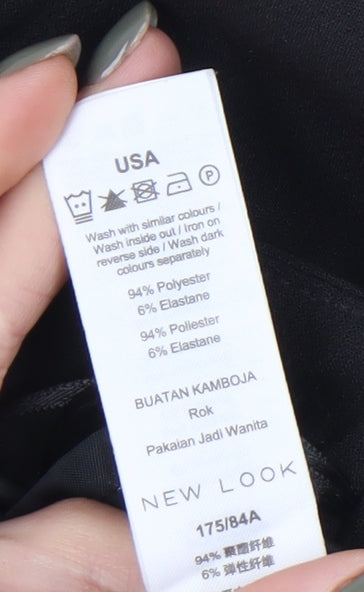 New Look Women's Black Straight Skirt, Size 16