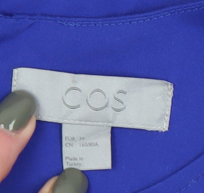 COS Women's Blue Short Sleeve Dress Size 6