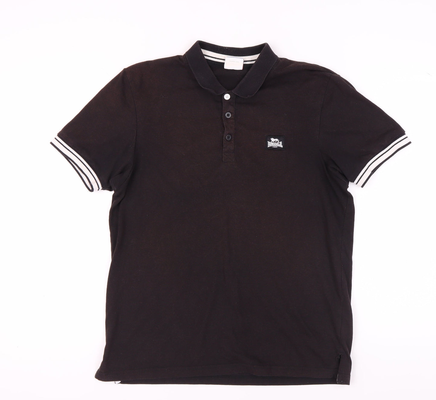 Lonsdale Men's Black Polo Shirt M