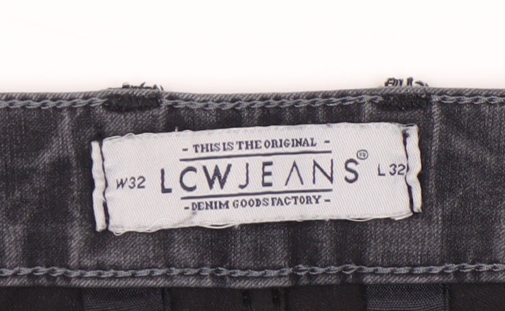 LCW Jeans Men's Black Straight Denim 32