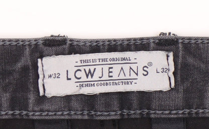 LCW Jeans Men's Black Straight Denim 32