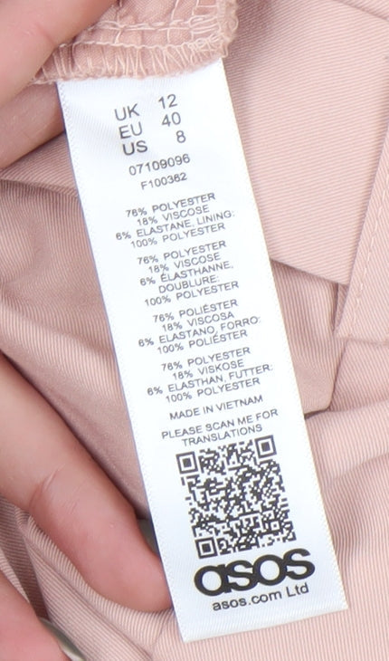 Womens UK Size 12 ASOS Relaxed Fit  Pink Trousers