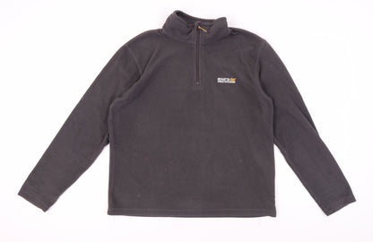 Mens UK Size M Regatta Black 1/4 Zip Sweatshirt