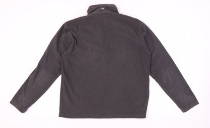 Mens UK Size M Regatta Black 1/4 Zip Sweatshirt