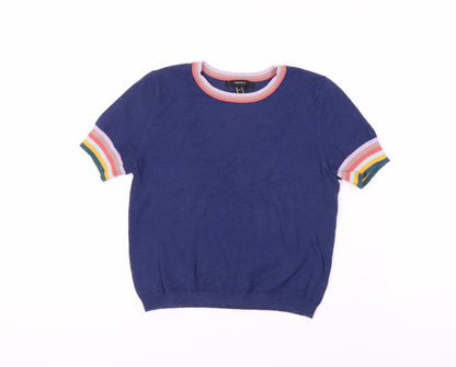 Forever 21 Women's Blue Pullover Jumper Size M