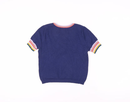 Forever 21 Women's Blue Pullover Jumper Size M