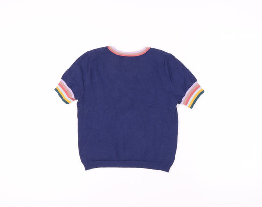 Forever 21 Women's Blue Pullover Jumper Size M