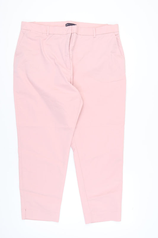 Womens UK Size 20 Marks and Spencer   Pink Trousers