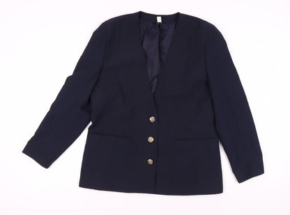 C&A Women's Blue Suit Jacket Size 14 - Elegant Blazer