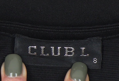 Club L Women's Black Bodycon Dress Size 8