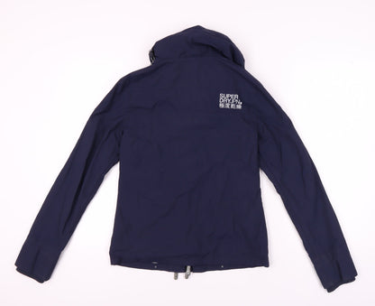 Womens UK Size 8 Superdry Blue Windbreaker Coat