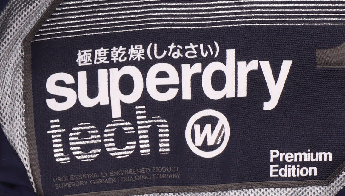 Womens UK Size 8 Superdry Blue Windbreaker Coat