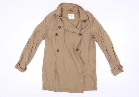 Abercrombie & Fitch Women's Beige Trench Coat M