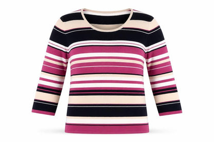Eastex Women's Multicoloured Striped Pullover Jumper Size 12
