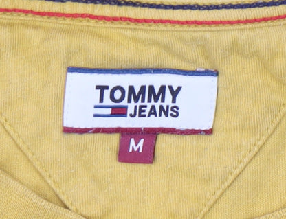 Unisex Adults UK Size M Tommy Jeans Yellow Basic T-Shirt