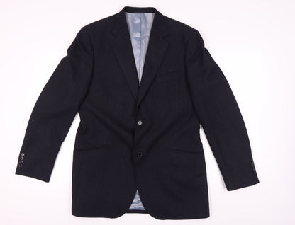 Austin Reed Men's Blue Striped Blazer Jacket M Long