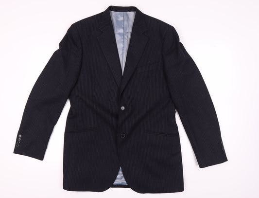 Austin Reed Men's Blue Striped Blazer Jacket M Long