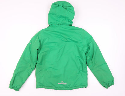 Trespass Boys Green Puffer Jacket 11-12 Years Waterproof
