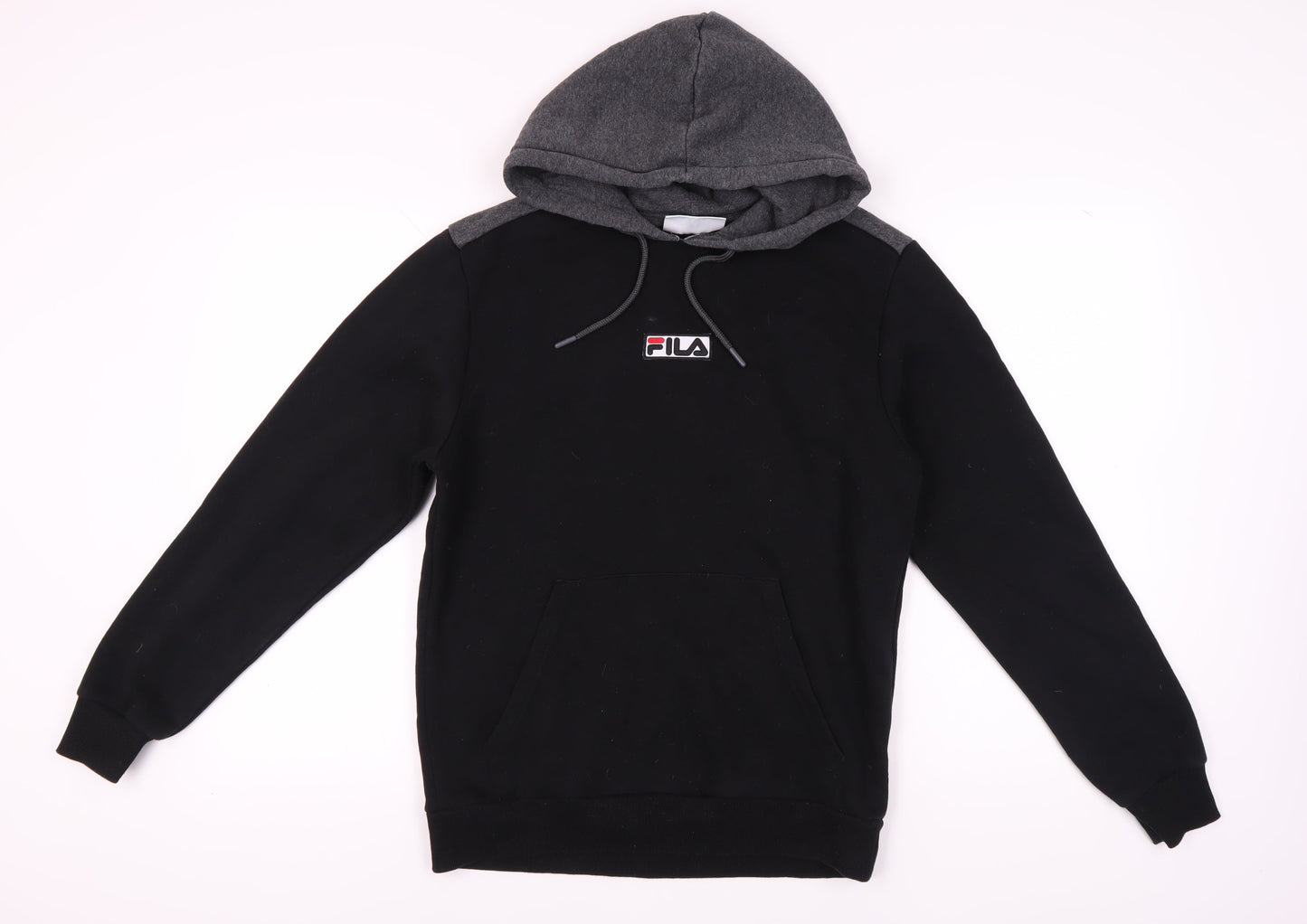 Mens UK Size M FILA Black Pullover Hoodie