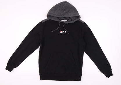 Mens UK Size M FILA Black Pullover Hoodie