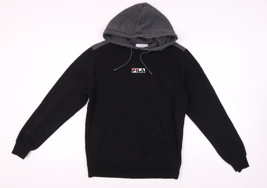 Mens UK Size M FILA Black Pullover Hoodie