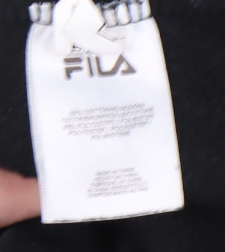 Mens UK Size M FILA Black Pullover Hoodie