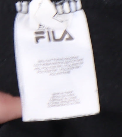 Mens UK Size M FILA Black Pullover Hoodie