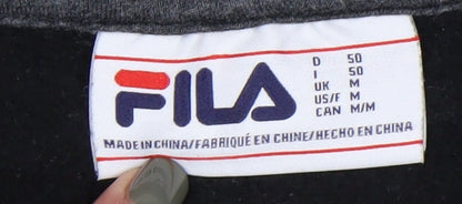Mens UK Size M FILA Black Pullover Hoodie