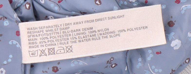 Fat Face Women's Blue Puffer Waistcoat Size 10