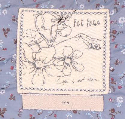 Fat Face Women's Blue Puffer Waistcoat Size 10