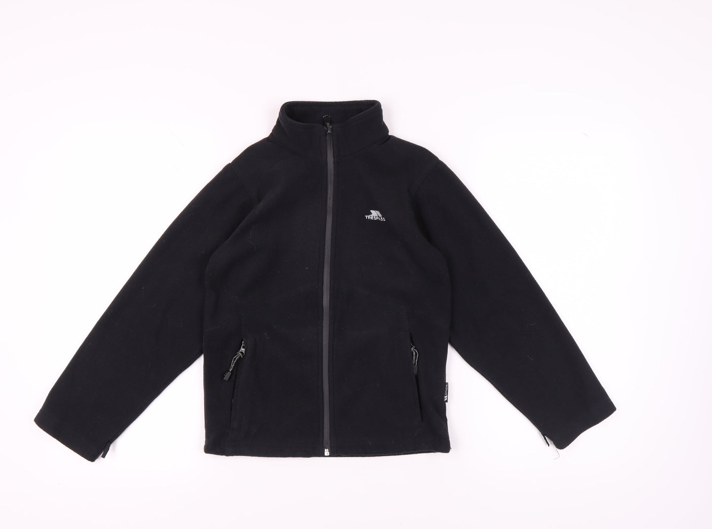 Trespass Boys Black Basic Jacket, Size 9-10, Full Zip