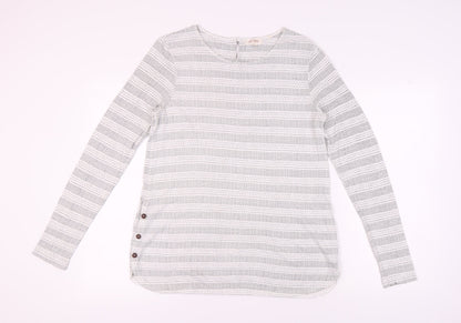 Fat Face Women's Ivory Striped Long Sleeve T-Shirt