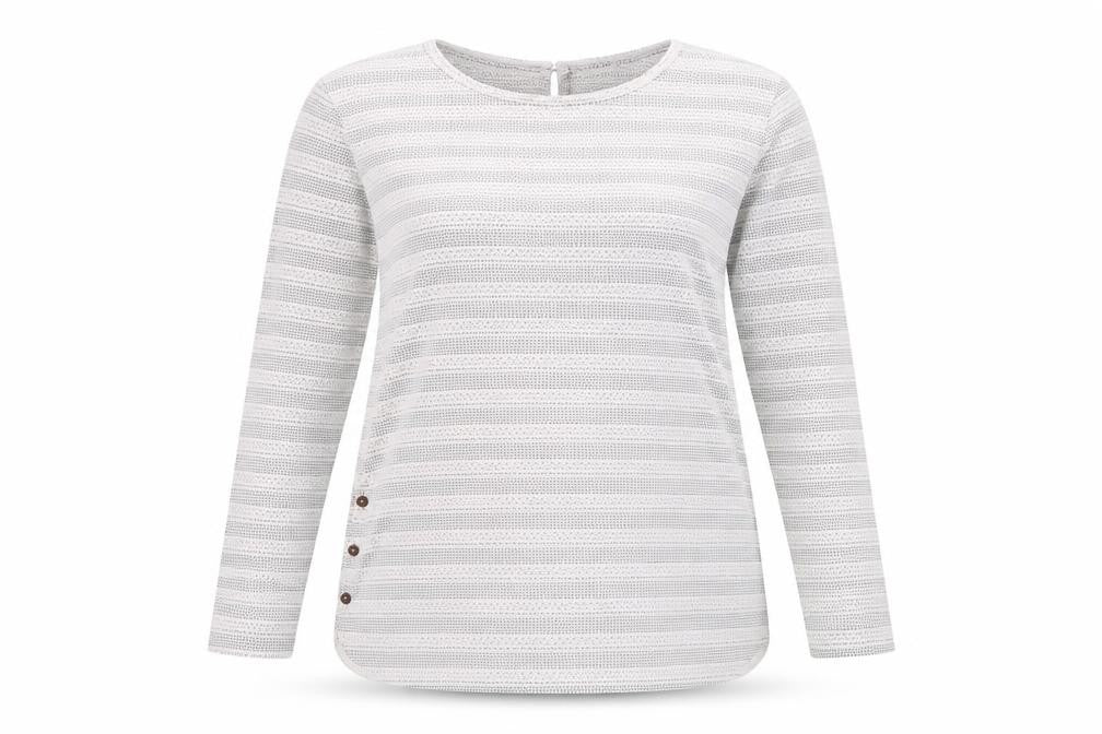 Fat Face Women's Ivory Striped Long Sleeve T-Shirt