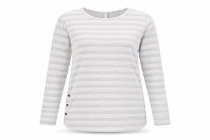 Fat Face Women's Ivory Striped Long Sleeve T-Shirt