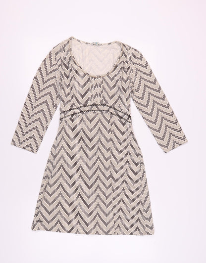 Fat Face Women's Chevron Cotton Dress Size 12