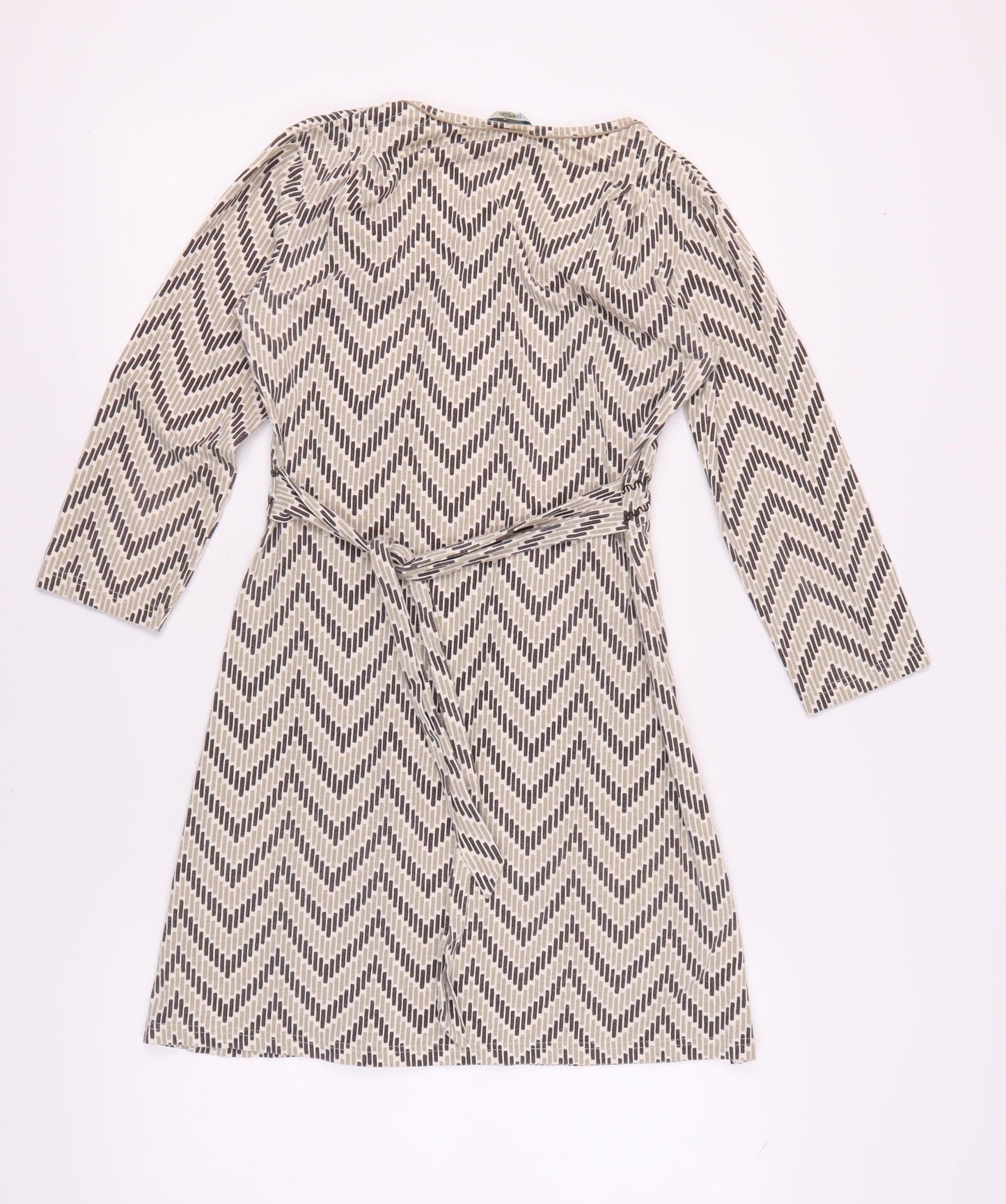 Fat Face Women's Chevron Cotton Dress Size 12
