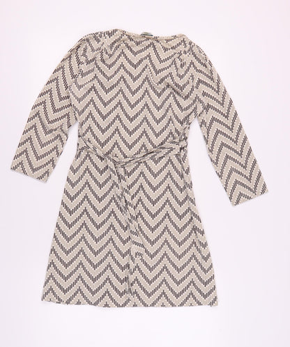 Fat Face Women's Chevron Cotton Dress Size 12