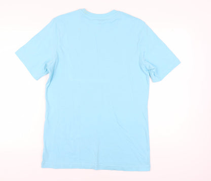 Adidas Men's Blue Graphic Print T-Shirt, Size S