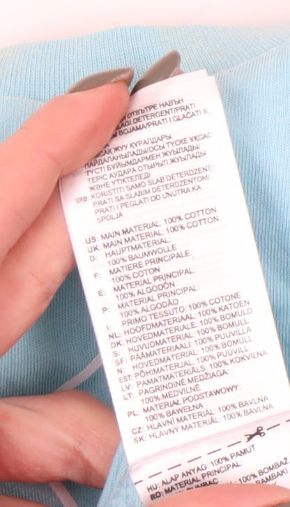 Adidas Men's Blue Graphic Print T-Shirt, Size S