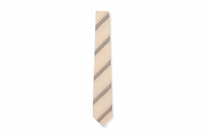Mens Frangi Beige Polka Dot 100% Silk  Tie