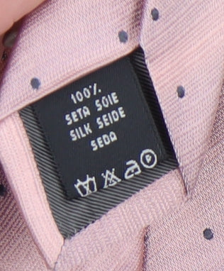 Valentino Men's Pink Silk Polka Dot Tie