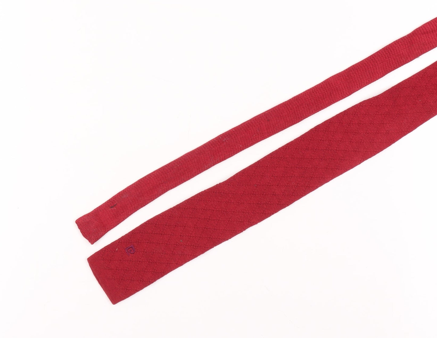 Pierre Cardin Men's Red Knit Geometric Designer Tie