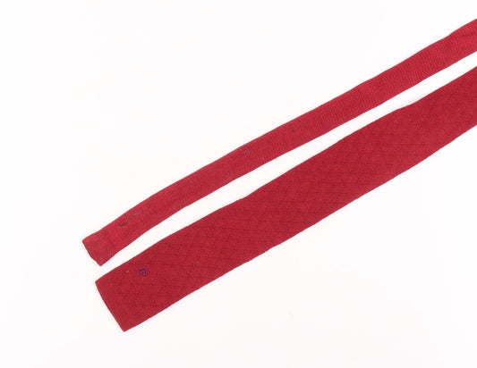 Pierre Cardin Men's Red Knit Geometric Designer Tie