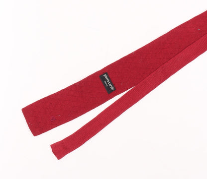 Pierre Cardin Men's Red Knit Geometric Designer Tie
