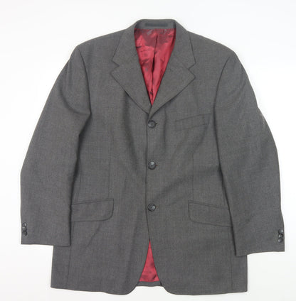 Mens UK Size 40 Jeff Banks Regular Grey Suit Jacket