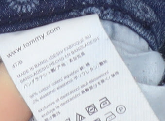 Tommy Hilfiger Girls Blue Jeans 4 Years Slim Casual