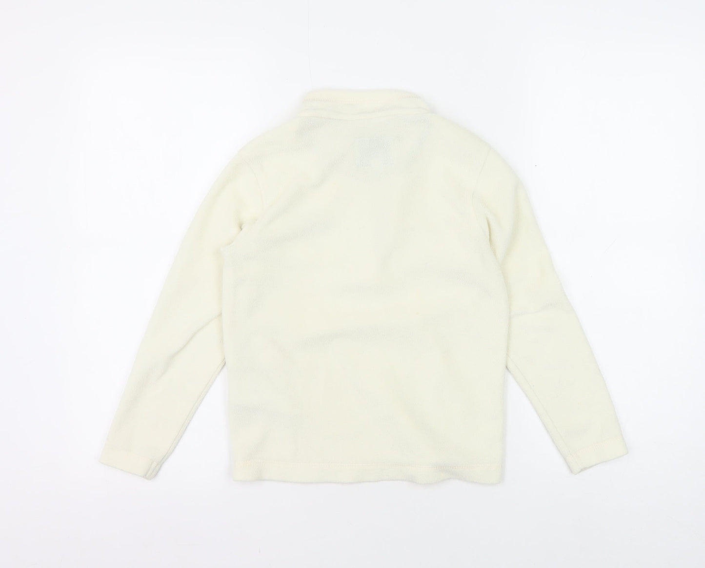 Regatta Girls Ivory Fleece Sweatshirt, Size 4 Plus, Half Zip