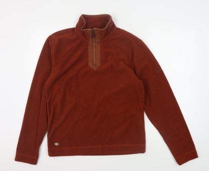 Mens UK Size S Regatta Brown 1/2 Zip Sweatshirt