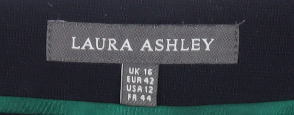 Laura Ashley Women's Black Knee Length Skirt, Size 16